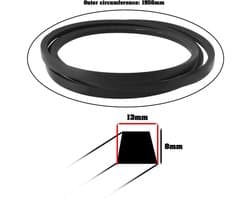 Maaier Dek Riem 135061504/0 voor Mountfield Grasmaaier - Zwart