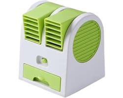 Stille mini-bureauventilator, oplaadbaar via USB, draagbaar ontwerp, geschikt voor dagelijks gebruik in studentenkamers, kantoren en woningen - milieuvriendelijk