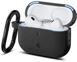 Spigen Vault Hoesje Geschikt voor AirPods Pro 3 (2025) | Met Magneetsluiting | Militair Getest | Draadloos Opladen | Inclusief Karabijnhaak | Zwart