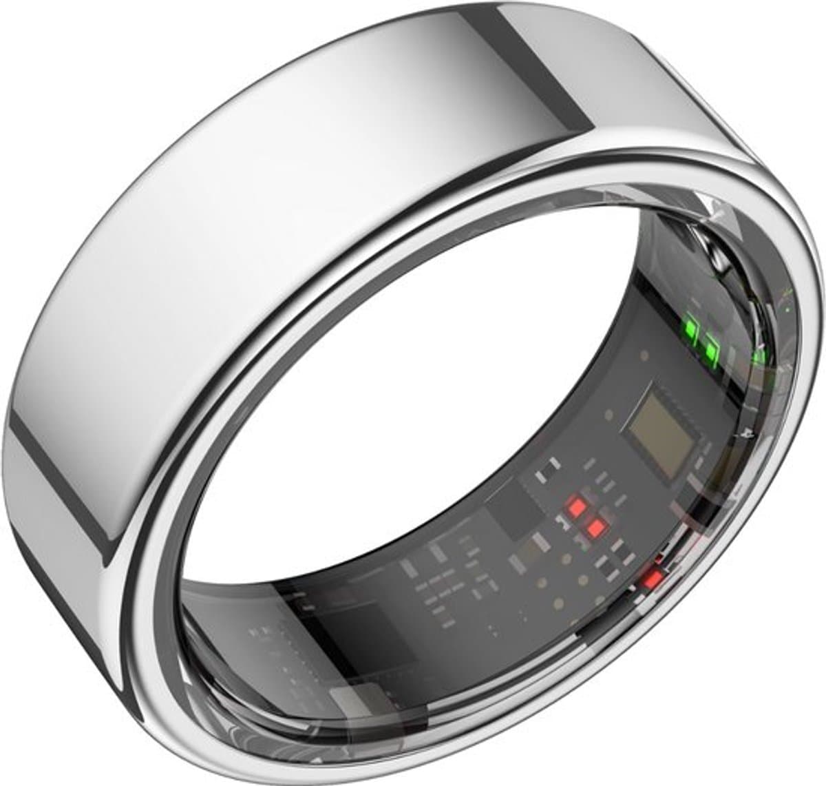 Focus® S1 Smart Ring - Zilver - Maat 11 - Hartslag - Menstruatiecyclus - Slaap Monitor - Slimme Ring - Sport Prestatie - Stappenteller -IP68 Waterdicht - O2 Meting - Dames - Heren - Wearables - Oplaad Case - beschermring Merk: Focus — afbeelding 1