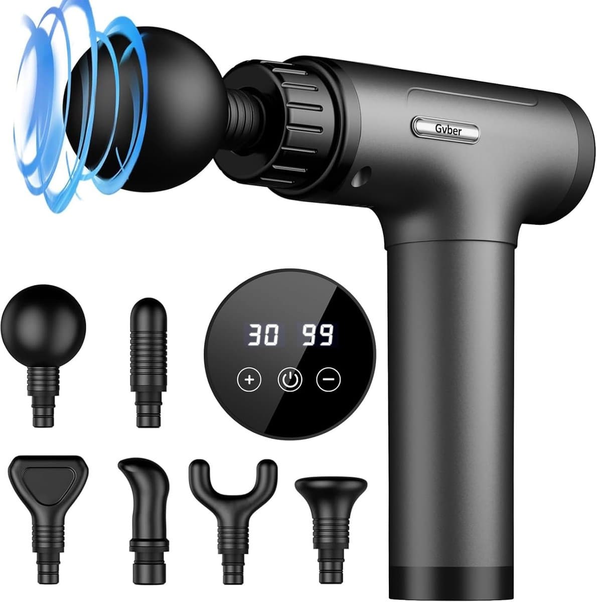 Diep Weefsel Massagepistool - Draagbaar, Elektrisch & Stil met 6 Accessoires — afbeelding 1