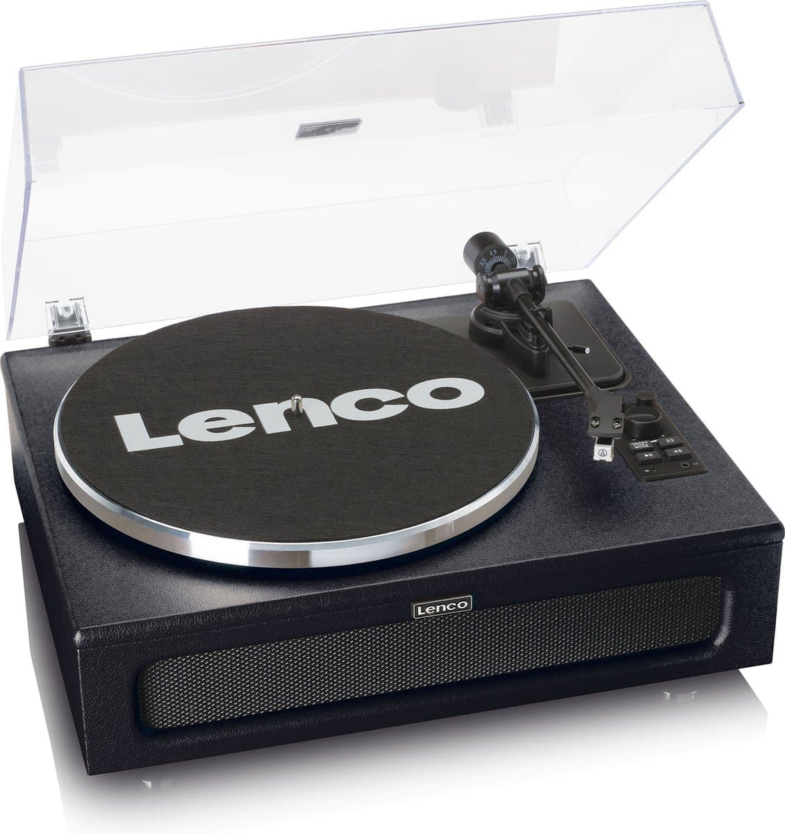 Lenco Platenspeler met Bluetooth - Vier ingebouwde Speakers 40W RMS - LS-430BK - Zwart — afbeelding 1