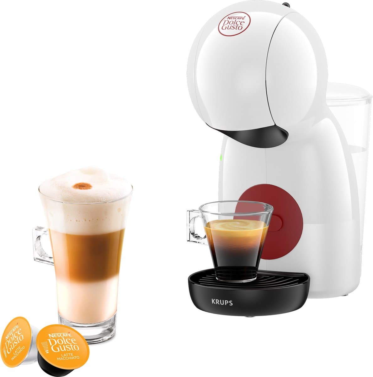 Krups NESCAFÉ DOLCE GUSTO Piccolo XS KP1A31 handmatige koffiecupmachine wit — afbeelding 1