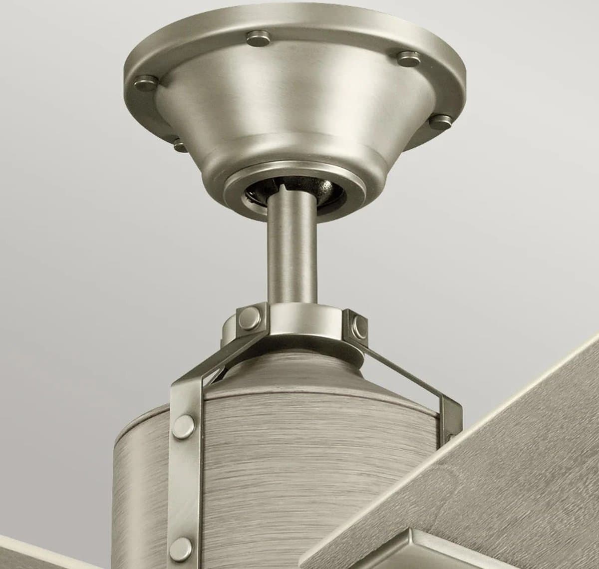 Plafondventilator met verlichting - Colerne - 52in / 132cm ventilator - geborsteld nikkel — afbeelding 1