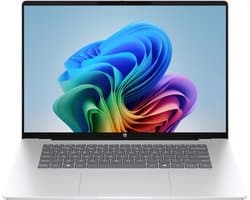 HP OmniBook 5 Next Gen AI 16-bf0622nd Copilot+ PC Snapdragon X1P-42-100 Laptop 40,6 cm (16") 2K 32 GB LPDDR5x-SDRAM 1 TB SSD Wi-Fi 6E (802.11ax) Windows 11 Home Zilver QWERTY