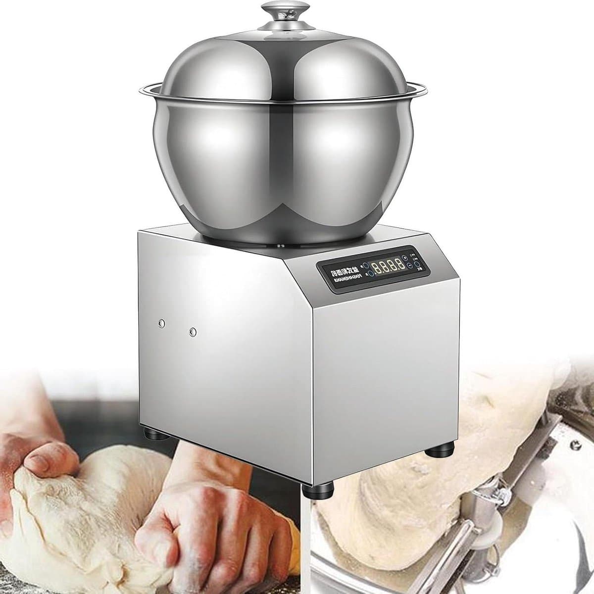 Deegmixer - Keukenmachine - Bakken en Mixen - Krachtige Kneedfunctie - 8 kg Capaciteit - Zilver — afbeelding 1