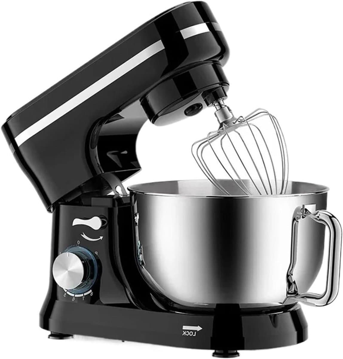 Elektrische Standmixer - Keukenmachine - Bakken en Mixen - 8 Snelheden Kantelkop - 45 Liter Kom - Zilver — afbeelding 1