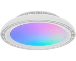 Plafondventilator met Lamp - Braytron - Aanpasbare Lichtkleur 3000K-4000K-6500K + RGB - Afstandsbediening - Dimbaar - Wit