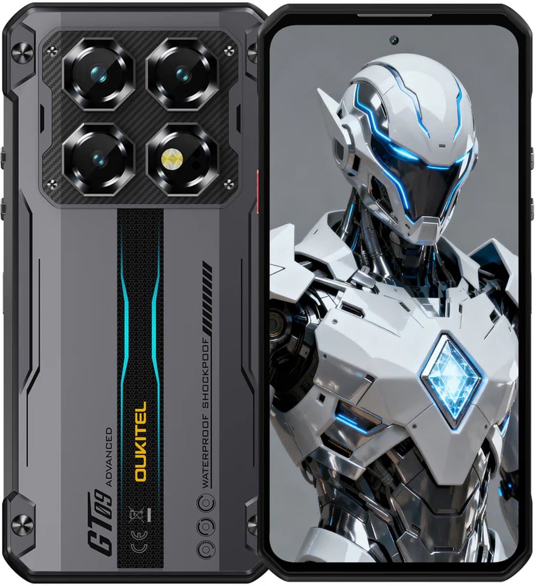 OUKITEL WP60 5G Rugged Smartphone - 8GB RAM + 256GB Opslag - 7,2 inch HD+ Scherm - 10000mAh Batterij - 108MP Camera - NFC - Android 15 - Zwart — afbeelding 1