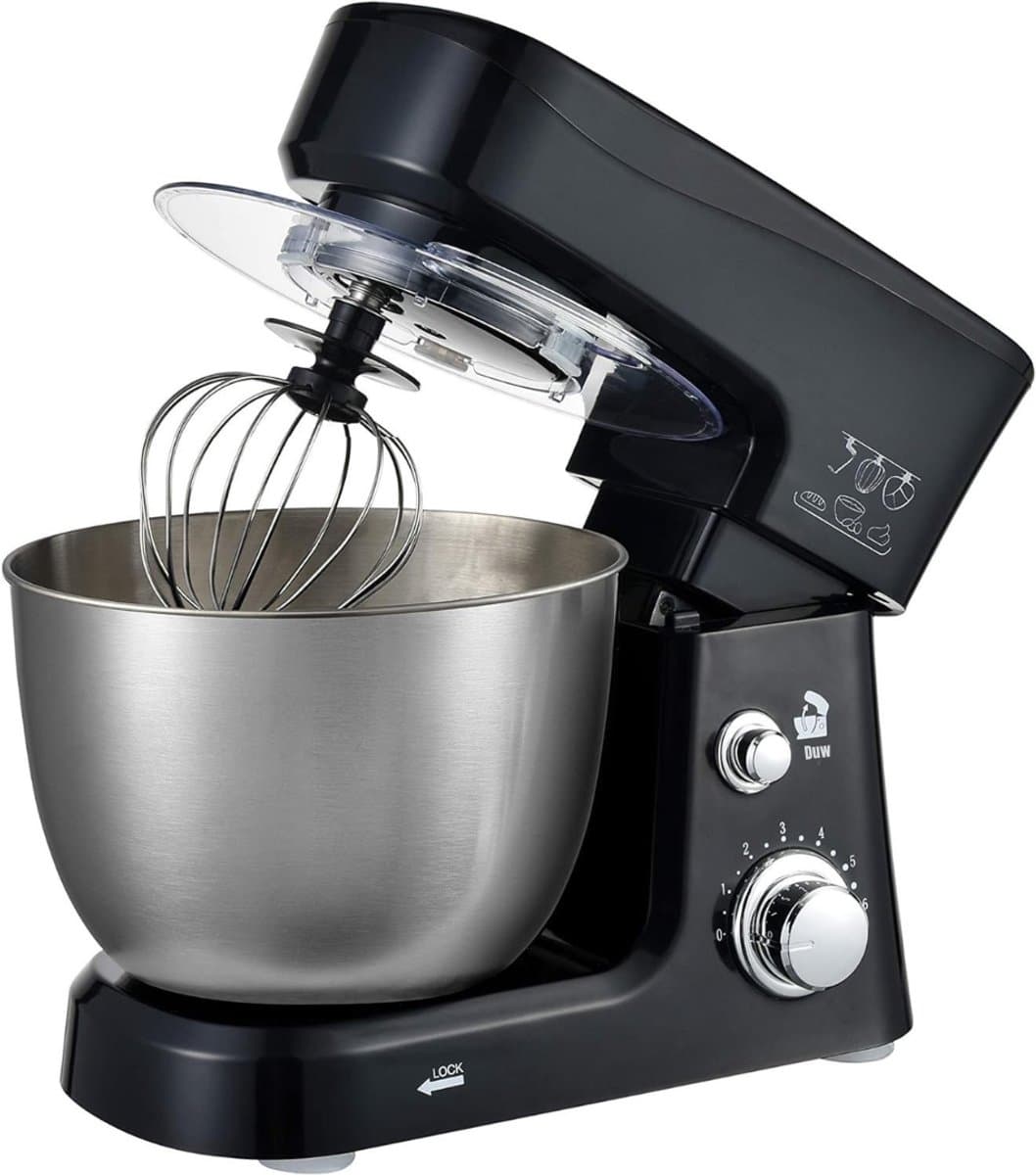 DYNA® Mixer met Mengkom - Keukenmachine - Keukenrobot - Inclusief Extra Accessoires - Antraciet- Zwart - 3cm x 25cm x 17cm — afbeelding 1