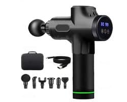 LUMÈ STORE Diepe Spiermassage Pistool - Elektrische Percussie Massager - Nek, Rug, Benen - Fitness Massage Tool - Zwart