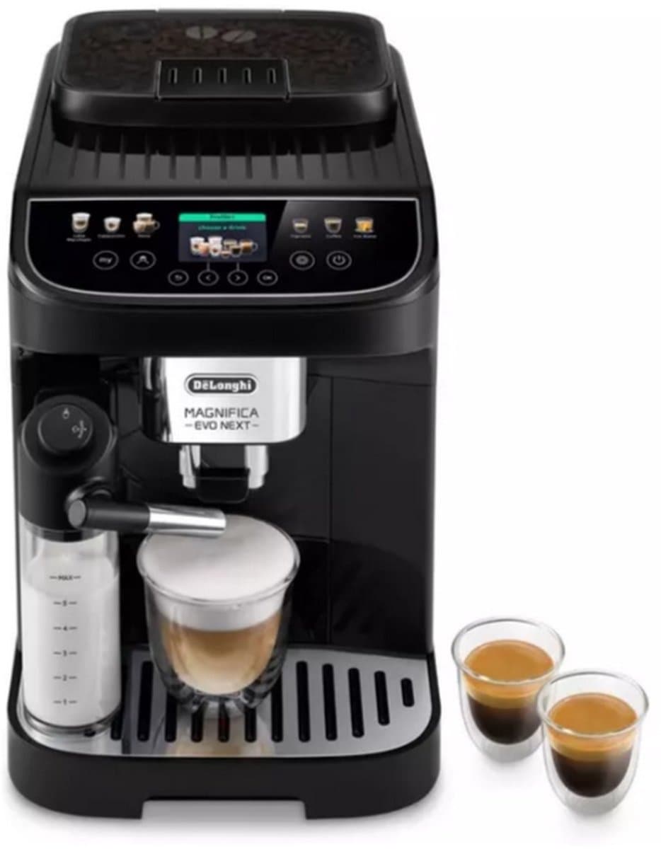 De'Longhi Magnifica Evo Next - volautomatische espressomachine met LatteCrema Hot melksysteem en kleurendisplay - Zwart - ECAM310.60.B — afbeelding 1