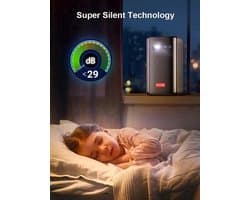 Byintek - P70 - Beamer - Projector Beamer - Mini Meamer - 960x540dpi - 20W - DLP Automatische focus - met WiFi - 300 ANSI Lumens - Zwart