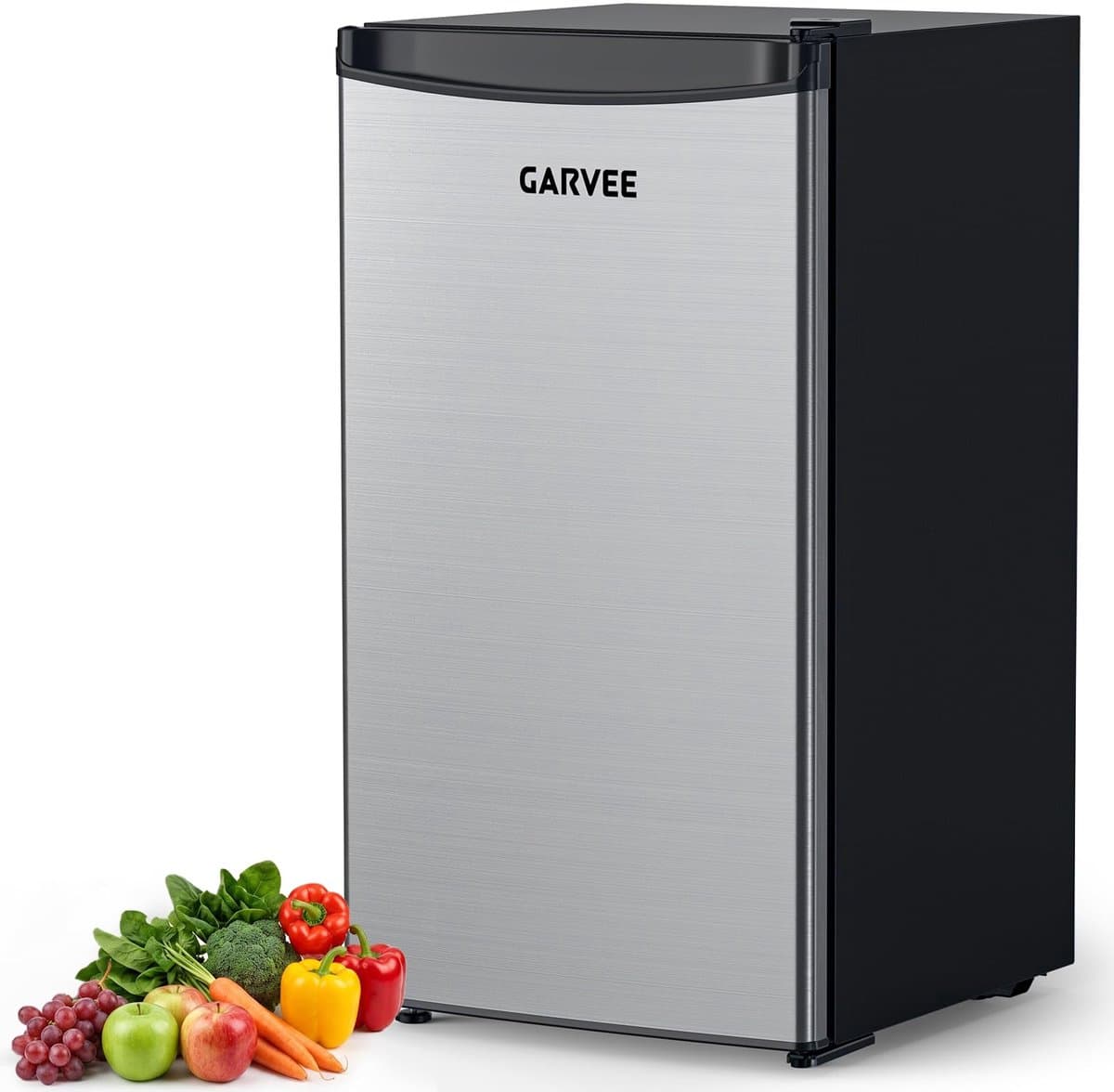 Triumpunpre Mini Koelkast 90L met RVS Deur - Drankkoelkast Grote Minibar Stil 41dB - Energie Label E - 5 Standen Temperatuur 0°C-18°C - Links/rechts Draairichting - Verstelbare Poot - Vrijstaande Koelkaast - Ruime Inhoud voor Kantoor of Thuis — afbeelding 1