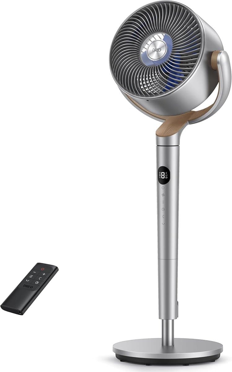 Zuilventilator - Luchtcirculator - Comfort verhogen - Stille werking 23dB - 102cm hoogte - Zilver — afbeelding 1
