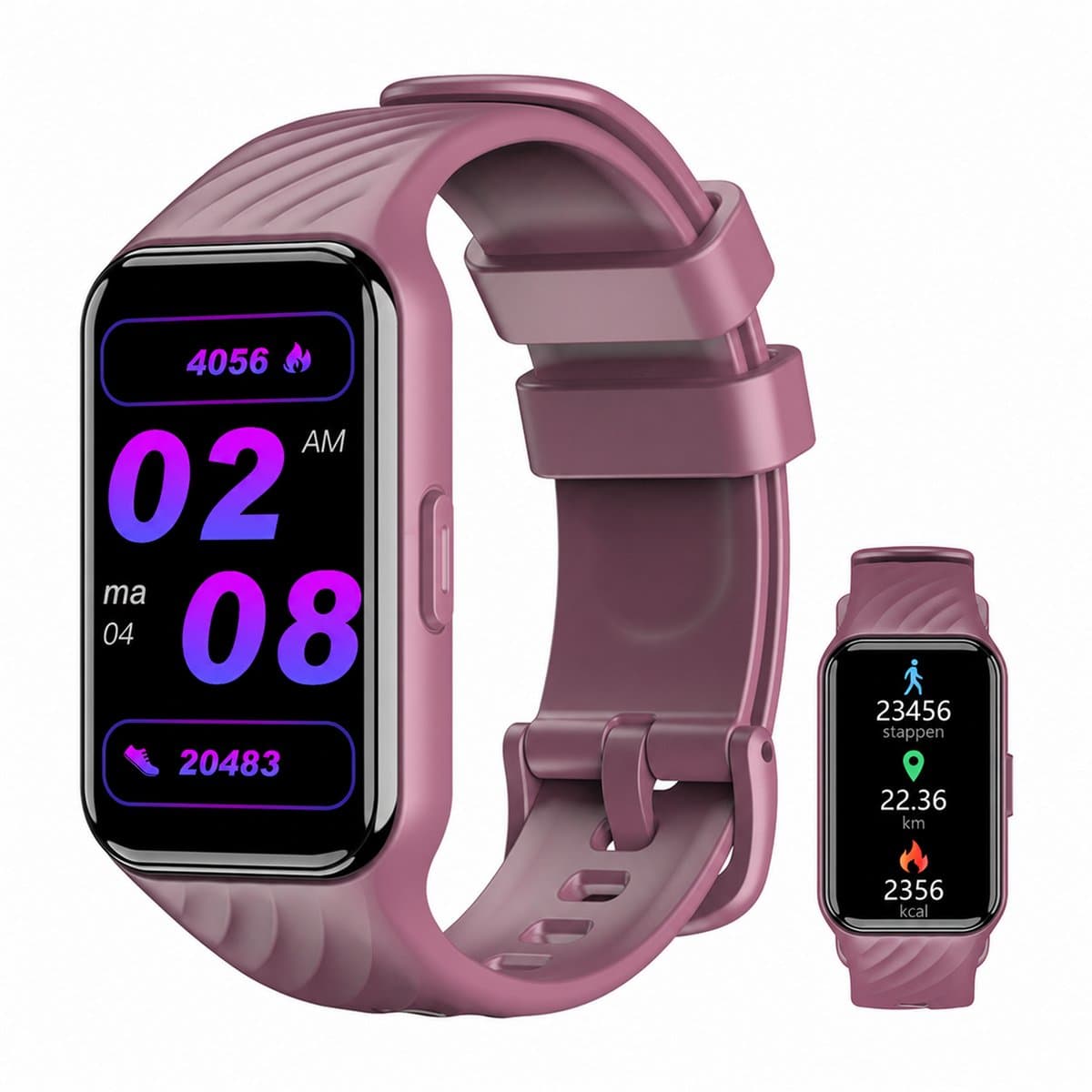Blackview Watch - bloeddrukhorloges - R10 - siliconen polshorloge - Bluetooth sport smartwatch - voor Android en iOS. - Dames en heren - Paars — afbeelding 1