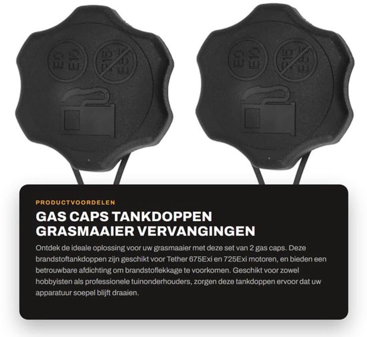 Tankdop Vervangingsnummer 594061 - Brandstoftankdop - Lichtgewicht - Geschikt voor 675Exi/725Exi - Voorkomt Brandstoflekkage - ABS Materiaal — afbeelding 1
