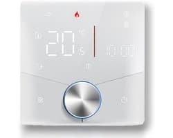 Slimme Thermostaat - Verwarming Regelaar - Energie Besparen - App & Spraakbesturing - 8.8 cm - Wit