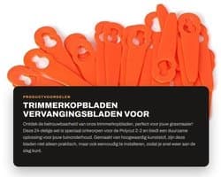 Trimmerkopbladen - Vervangingsbladen voor grasmaaier - Oranje - Duurzaam kunststof - 24-delige set - Geschikt voor Polycut 2-2 - Herbruik...