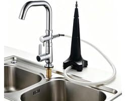 Glazen spoelmachine - Kruikreiniger - Snelle reiniging - Hogedruk sproeiers - 37.5 cm - Zwart