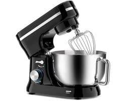Keukenmixer - Keukenmachine - Foodprocessor - Keukenrobot - 1000W – 8 Snelheden – 4.5L Roestvrijstalen Kom – Elektrische Foodmixer - Zilver