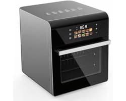Heteluchtfriteuse Oven - Airfryer Keukenapparaat - Vetarm Koken - 360 Graden Circulatie - 15 Liter - Zwart