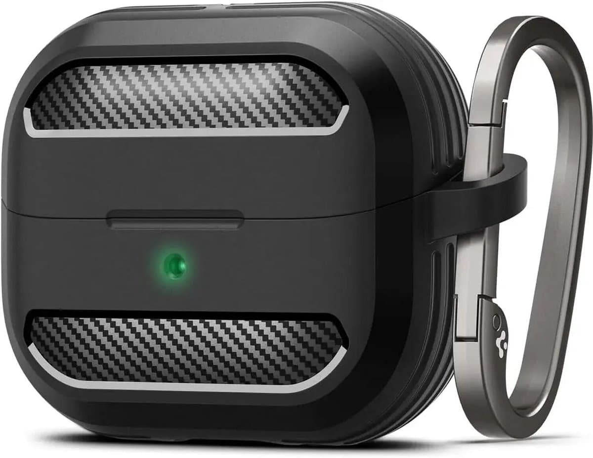 Spigen Rugged Armor Hoesje Geschikt voor Samsung Galaxy Buds 3 / 3 Pro Zwart — afbeelding 1