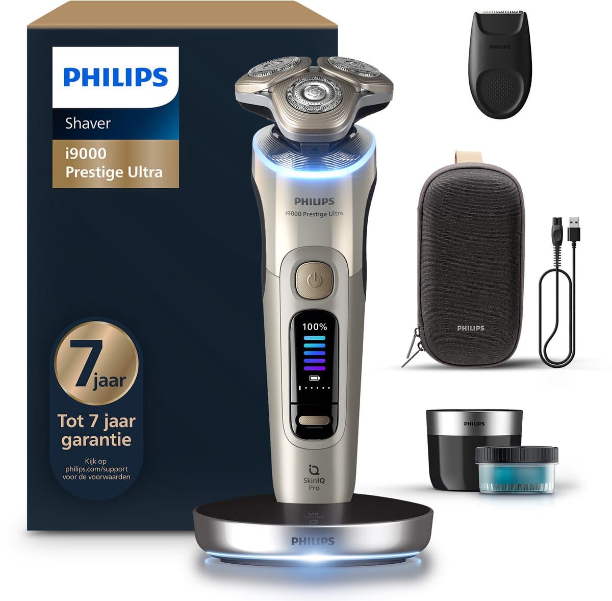 PHILIPS Shaver i9000 Prestige Ultra Wet&Dry XP9403/31 Scheerapparaat Zilver — afbeelding 1
