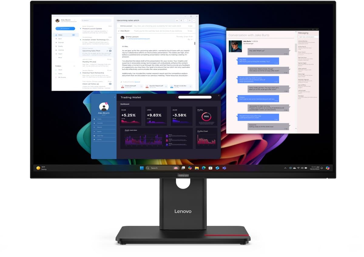 Lenovo ThinkVision T27UD-40 Monitor — afbeelding 1