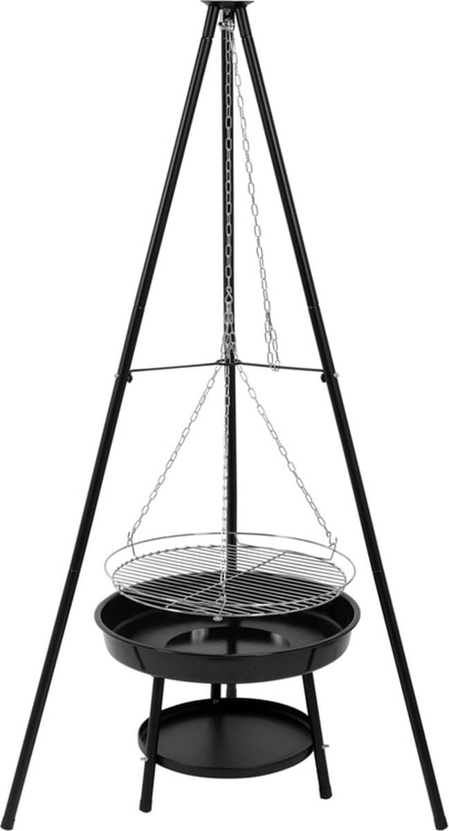 LUND Driepoot Barbecue met Vuurkorf – Houtskoolgrill – Verstelbare Hoogte – Ø 46 cm — afbeelding 1