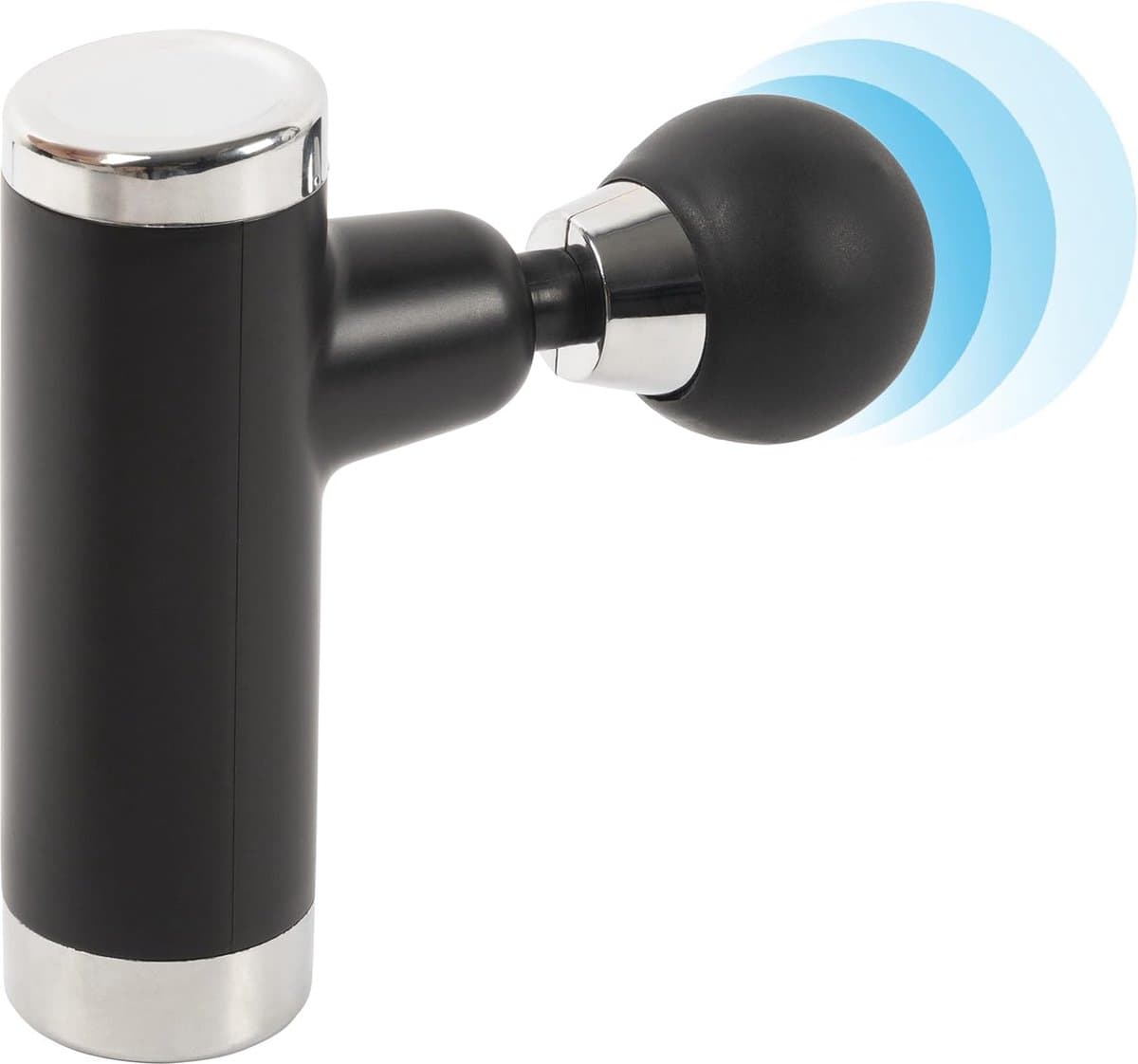 Mini Massage Gun - 4 Hoofden & 6 Instellingen - Mini Massagegun - Zwart — afbeelding 1