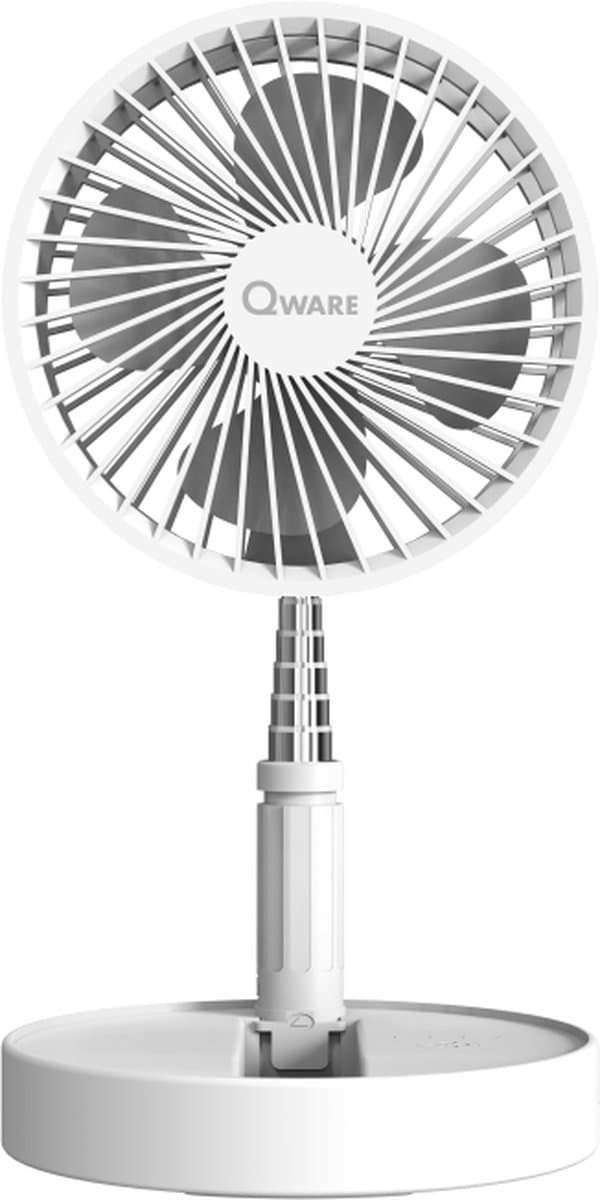 Qware - Portable Mini Desk Fan -White — afbeelding 1