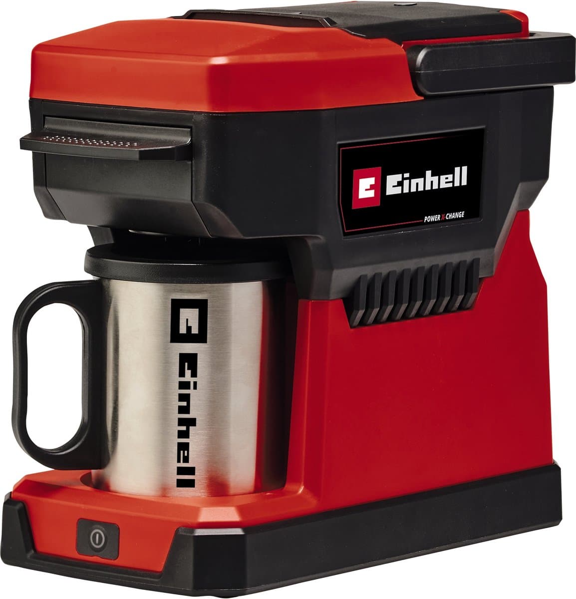 Einhell Accu Koffiezetapparaat TE-CF 18 Li Solo - Power X-Change - 18 V/Li-ion - Inhoud waterreservoir: 240 ml - 2-in-1: filterkoffie en koffiepadmachine - Geleverd inclusief 1x RVS koffiemok (240 ml) - Excl. accu en lader — afbeelding 1