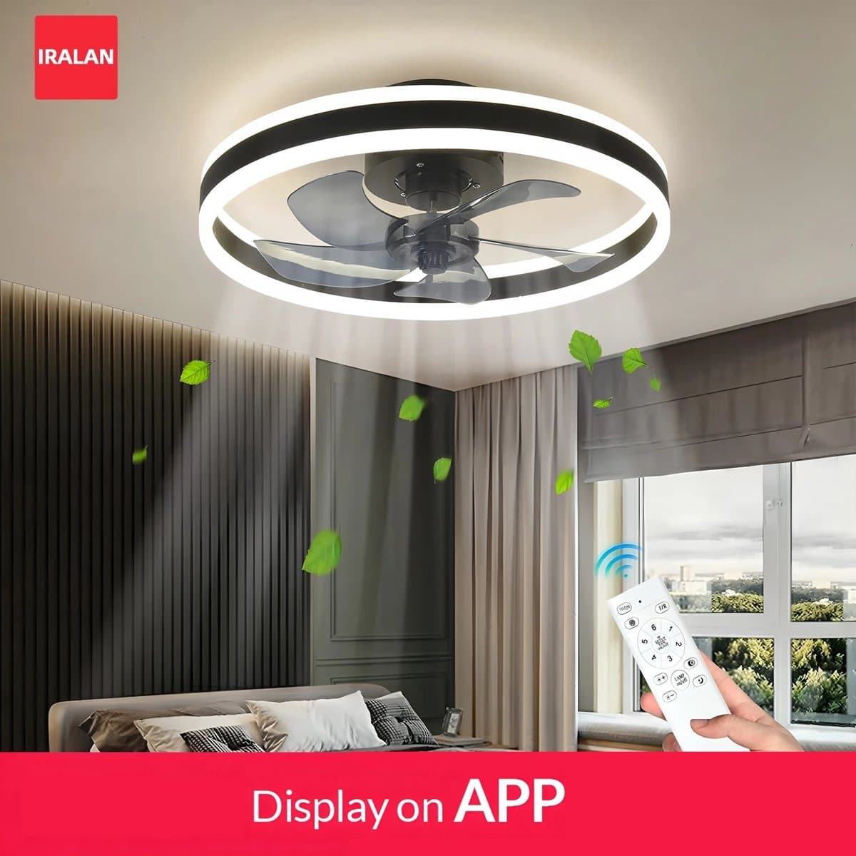 Novaro Plafondkroonluchter - Smart App + afstandsbediening - Dimbaar - Airco - Ventilator - Stil - Lamp - Plafondlamp — afbeelding 1