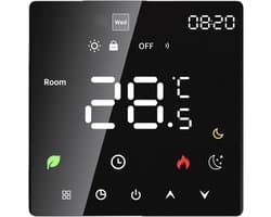 Slimme Thermostaat - Programmeerbare Regelaar - Energie Besparen - Nauwkeurige Vloerverwarming - 86x86x41mm - Wit