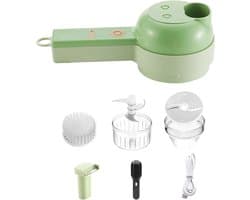 Elektrische Groentesnijder - Keukenmachine - Snel koken - 4-in-1 functie - 20.5 x 9.5 cm - Grijs