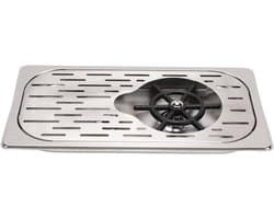 Glazenspoeler Aanrecht - Kopjesreiniger Bar - Snel Glazen Wassen - Hogedruk Reiniging - 39x22.5x9.5 cm - Zilver
