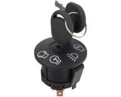 Dailygoods - Contactschakelaar Grasmaaier - 4 Posities - Inclusief Sleutels - Zwart - Vervangend Onderdeel - Compatibel met Diverse Modellen - 7 Termi...
