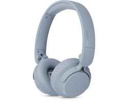 PHILIPS TAH4000 draadloze on-ear hoofdtelefoon, 70 uur afspeeltijd, Dynamic Bass, 32 mm drivers, Bluetooth 6.0 Multipoint, snelkoppelen, vervangbare kussentjes & batterij, licht & opvouwbaar – Lich Blauw