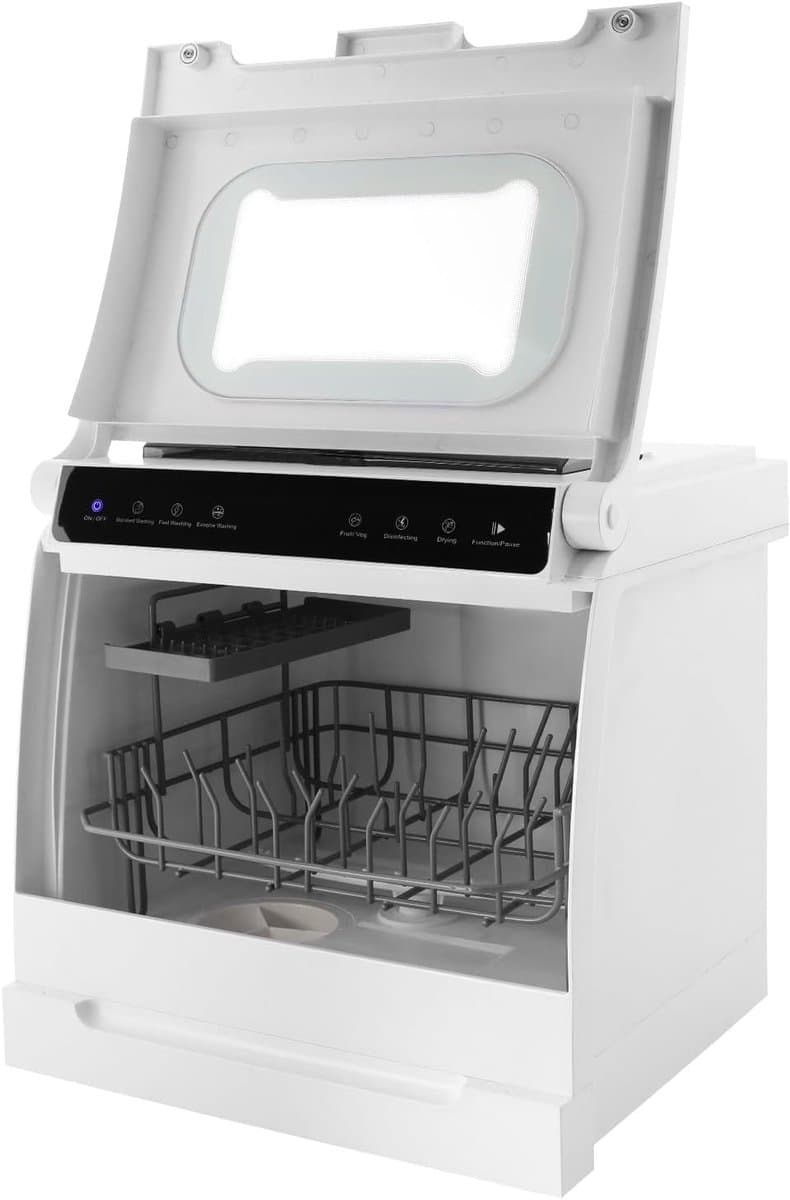 Mini Vaatwasser - Aanrecht Vaatwasser - Schoon Servies - 360 Graden Sproeiarmen - 46 cm - Wit — afbeelding 1