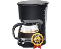 Bestron Koffiezetapparaat filterkoffie 750W - ACM750Z - 1,25L, 10 koppen - Camping geschikt - Glazen kan - 5 jaar garantie