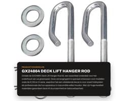 Dailygoods- Deck Lift Hanger Rod kit - Vervangt onderdeelnummers GX24864/GX21718 - Compatibel met E-serie en D-serie - Hoge kwaliteit - Voor diverse modellen - Inclusief bevestigingsmaterialen - Hefframe