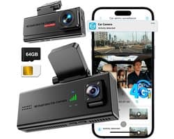 Dashcam - 4G Dashcam Auto - Altijd Verbonden - Bewegingsdetectie - Voor Auto's