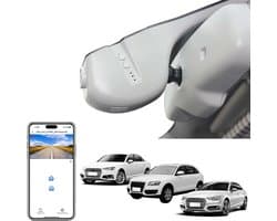 4K UHD 2160P Dashcam Auto, Geïntegreerde OEM-Look, Speciaal voor Audi (Model B Grijs) A4 A6 Allroad A3 A5 A6 Q5 A8 S8 A7 S5 Q3 S3 S7, G-sensor, Loop-opname, G-sensor, WiFi & App, 64 GB kaart