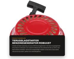 Dailygoods- Terugslagstarter voor 2KW 168F Benzinegenerator - Hoogwaardig Metaal - Eenvoudige Installatie - Schokbestendig - Laag Geluidsniveau - Inclusief Schroeven - Startmotor