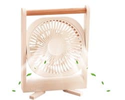 Draagbare Tafelventilator - Kleine Ventilator Bureau - Persoonlijke Koeling - Stille Luchtstroom - 16.8x3.7x23cm - Wit