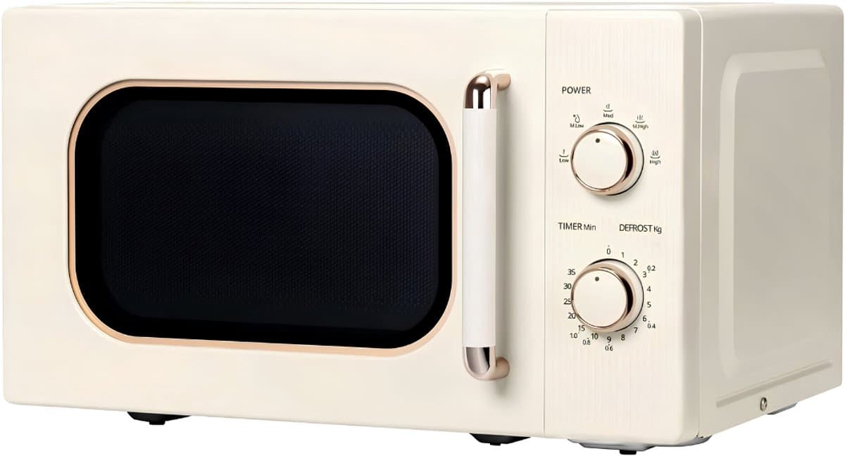 SNJY® Magnetron Vrijstaand - Microgolf - Microwave - 5 Standen - 20 Liter - 36,3D x 44B x 25,9H cm - 700W - Crème — afbeelding 1