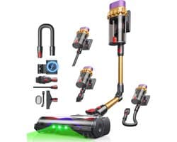 Konsoefuly Stofzuiger Draadloos - 650W Borstelloze Motor Met 125000 Omwentelingen per Minuut - 70 Minuten - 3 snelheden - Extra HEPAfilter