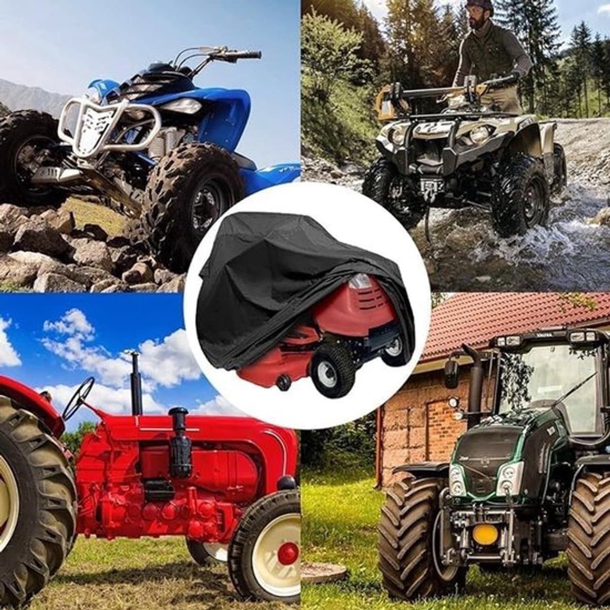 Grasmaaierhoes XL - 210D Oxford-stof - Weerbestendig - UV-bescherming - Robuuste Buitenopslag - Eenvoudig schoonmaken - Tuinmachinehoes — afbeelding 1