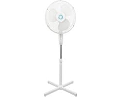 Archi Witte Staande Ventilator – Ventilatie - 3 Snelheden – Stille Ventilator ≤50 dB – Verstelbare Hoogte – Kruisvoet